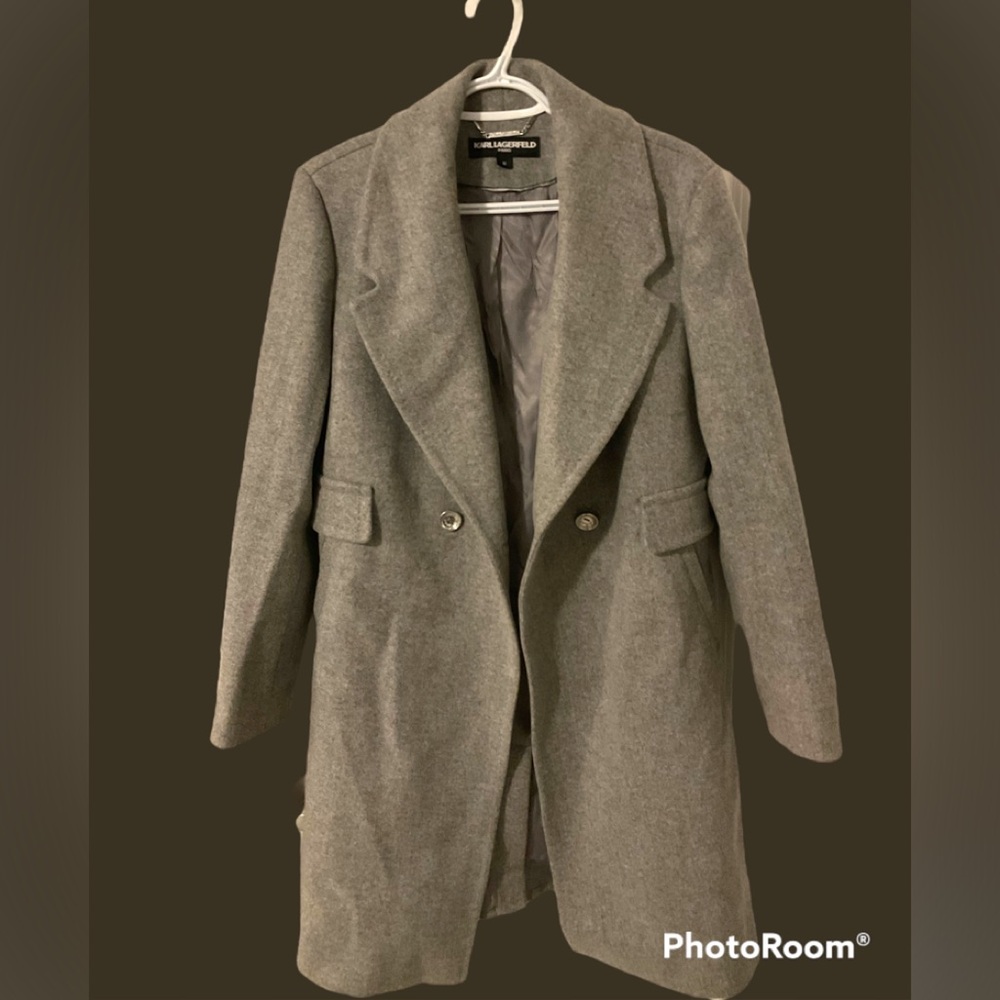 KARL LAGERFELD (Paris) Wool Blend Coat